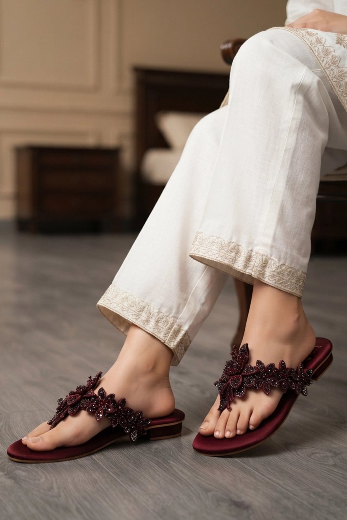 Fancy Slipper Maroon 0413509