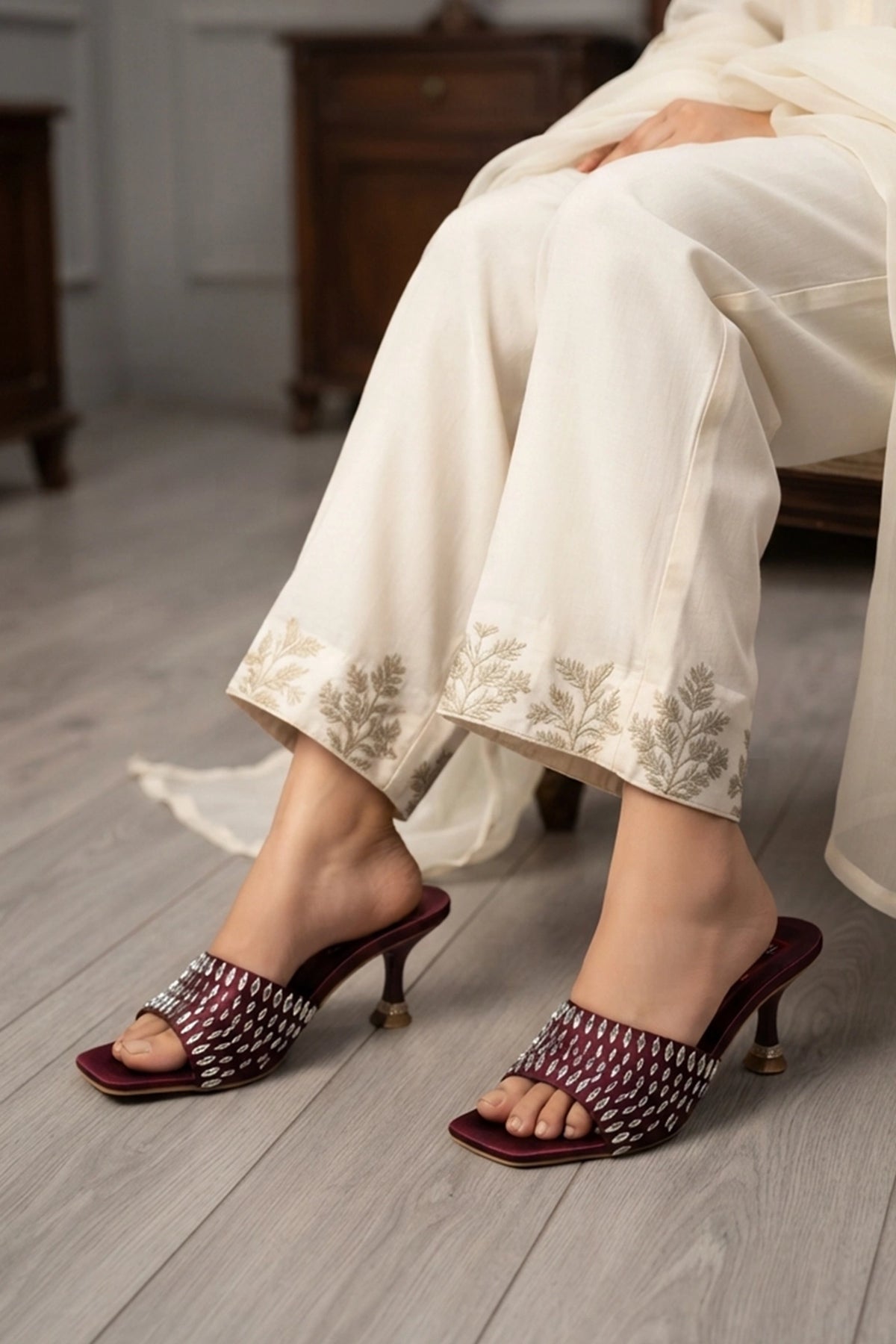 Fancy Slipper Maroon 0413527