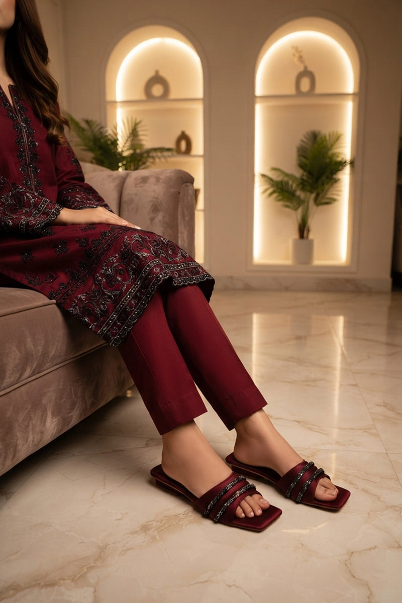 Fancy Slipper Maroon 0413568
