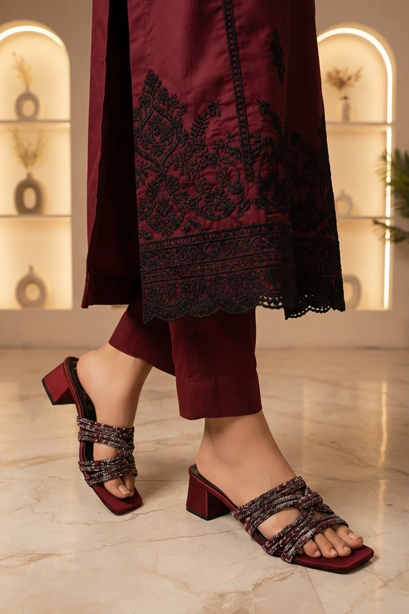 Fancy Slipper Maroon 0413610