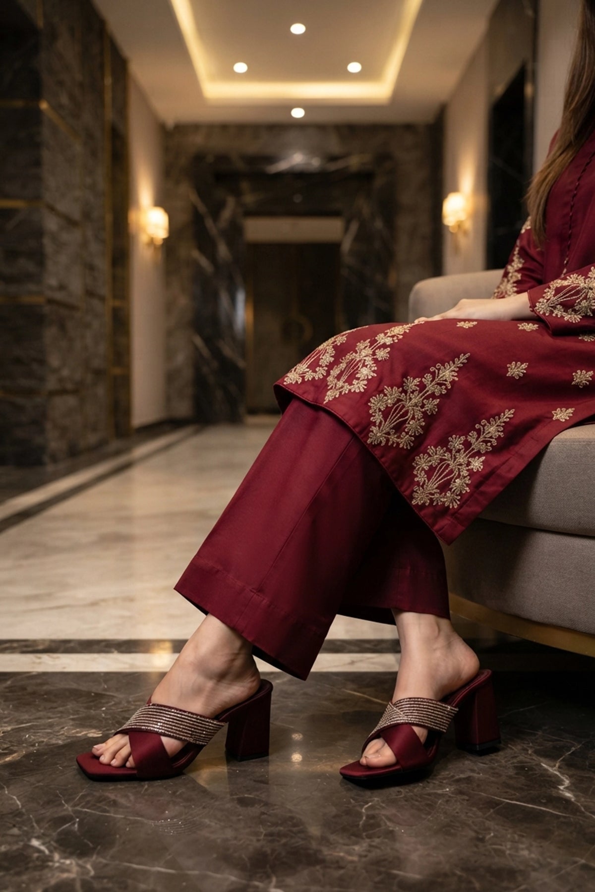 Fancy Slipper Maroon 0413644