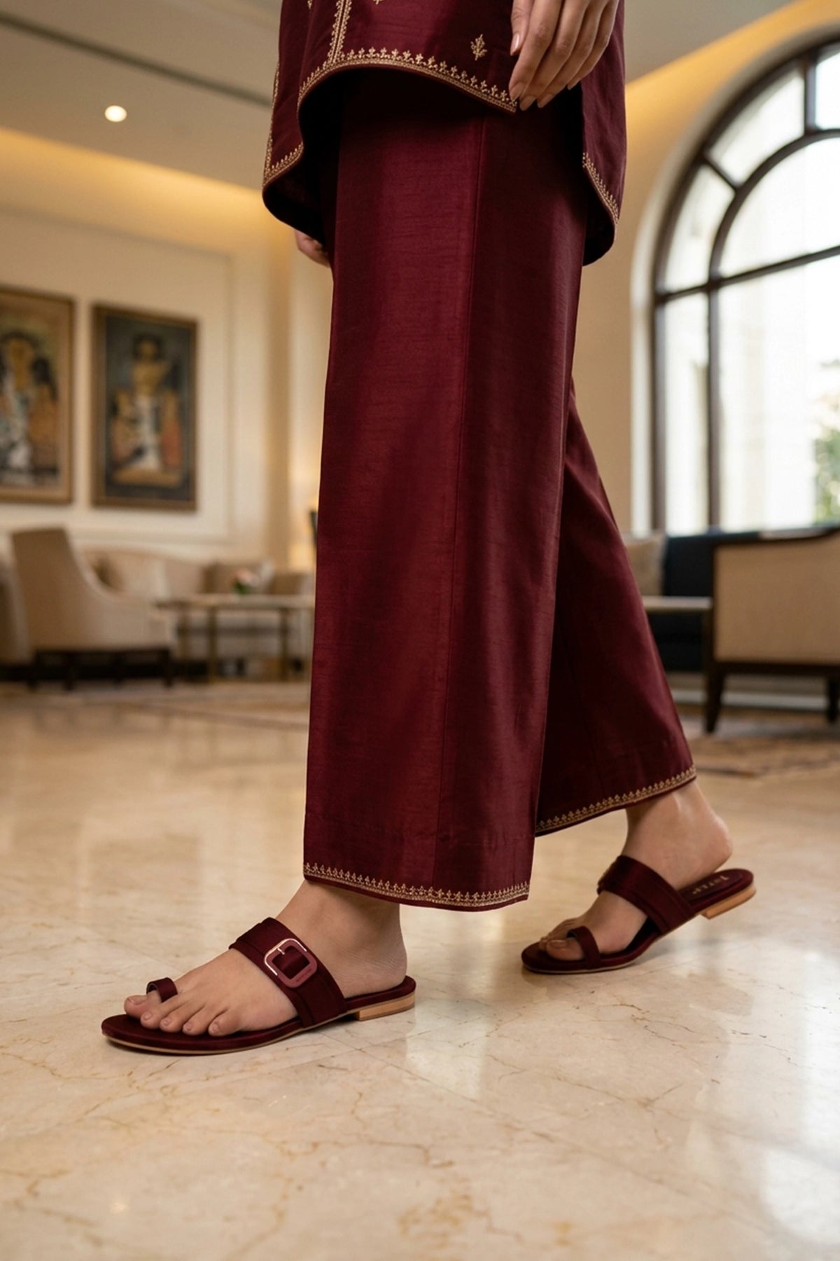 Fancy Slipper Maroon 0413717