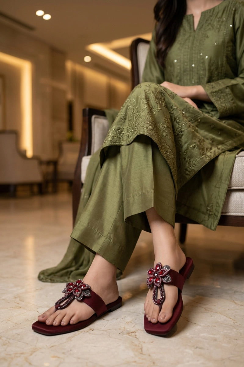 Fancy Slipper Maroon 0413799