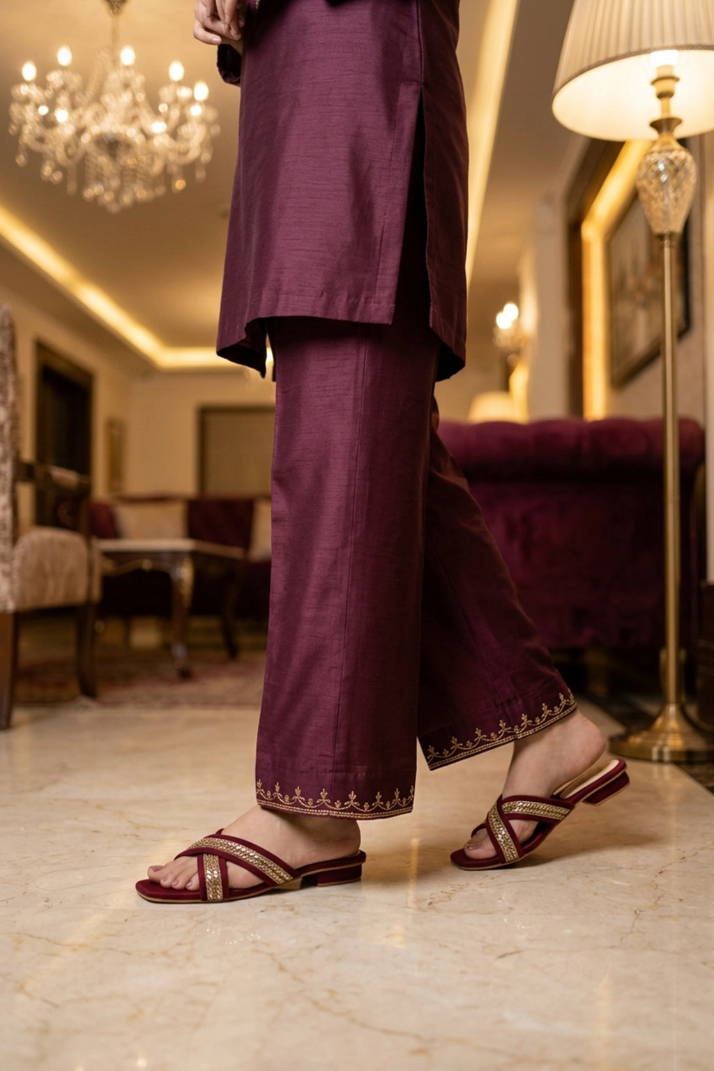 Fancy Slipper Maroon 0413849