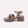Fawn Chunky Heel Casual Sandals for Women