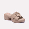 Fawn Chunky Heel Casual Slippers