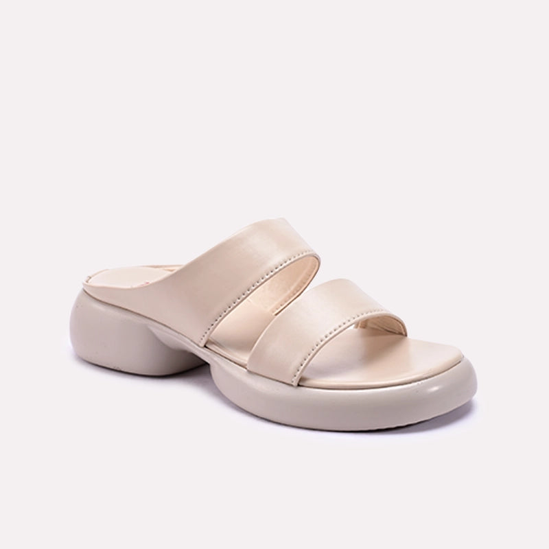 Fawn Double Strap Chunky Casual Slippers