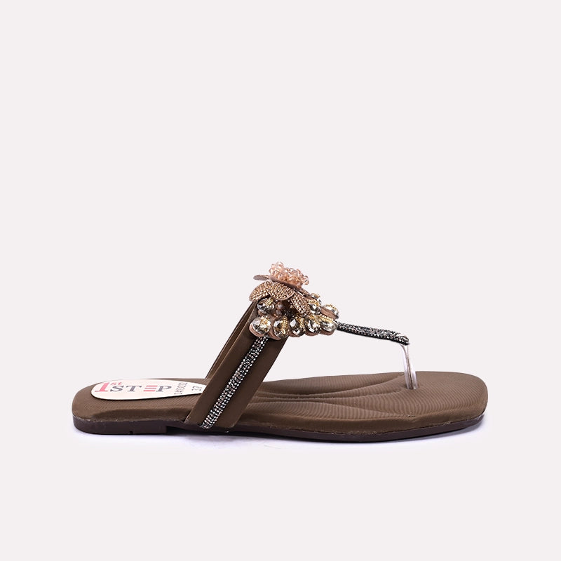 Womens Fawn Fancy Flat Slippers