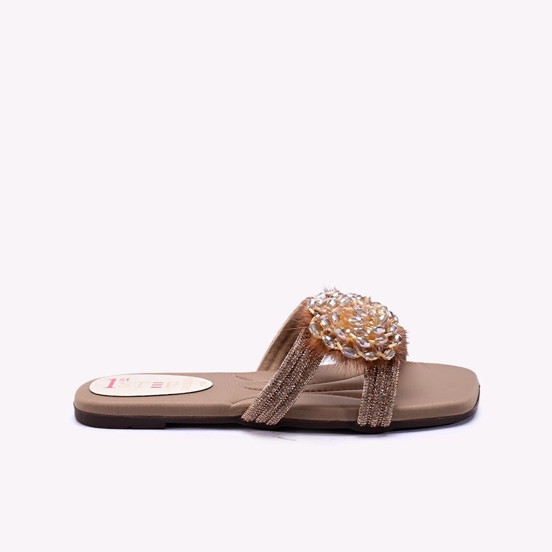 Womens Fawn Fancy Flat Slippers