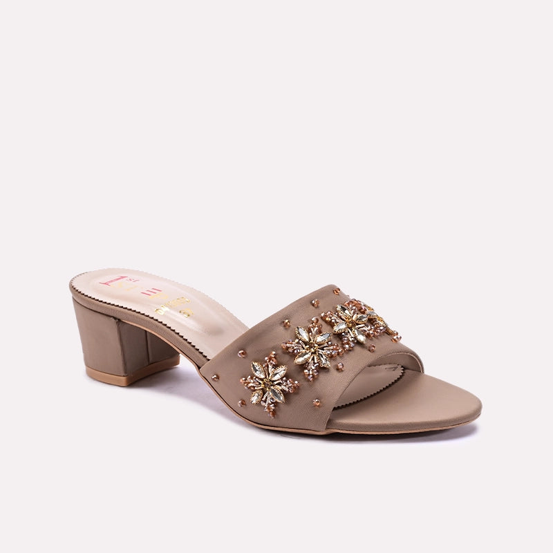 Fawn Fancy Heel Slippers