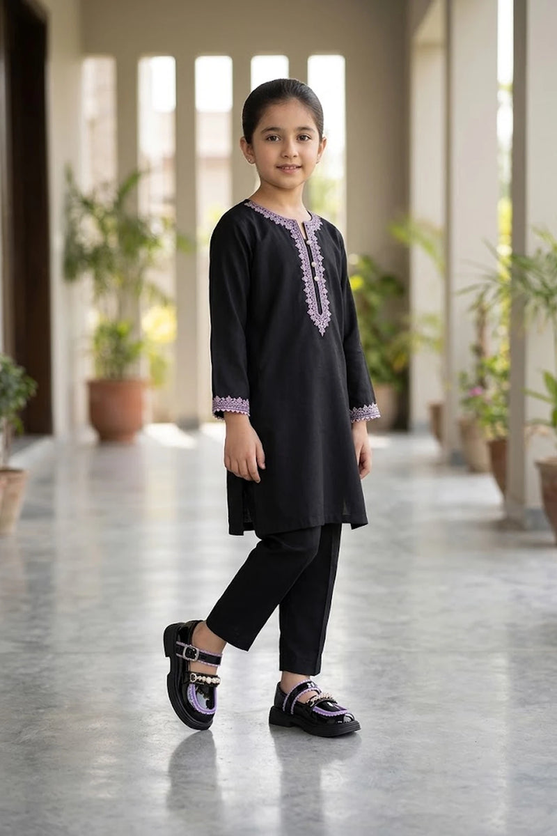 Girl Fancy Pumps Black 0710700