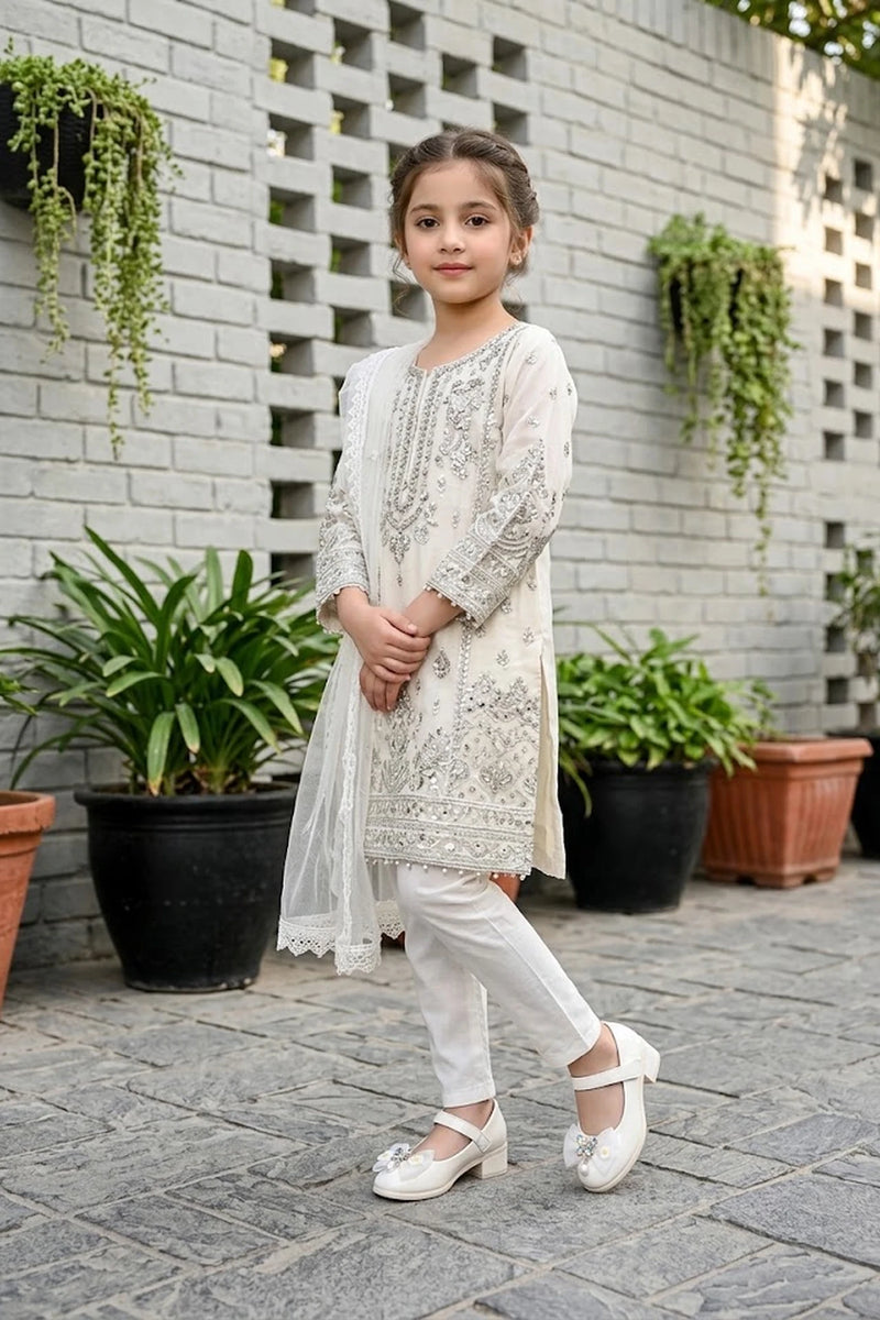 Girl Fancy Pumps White 0710725