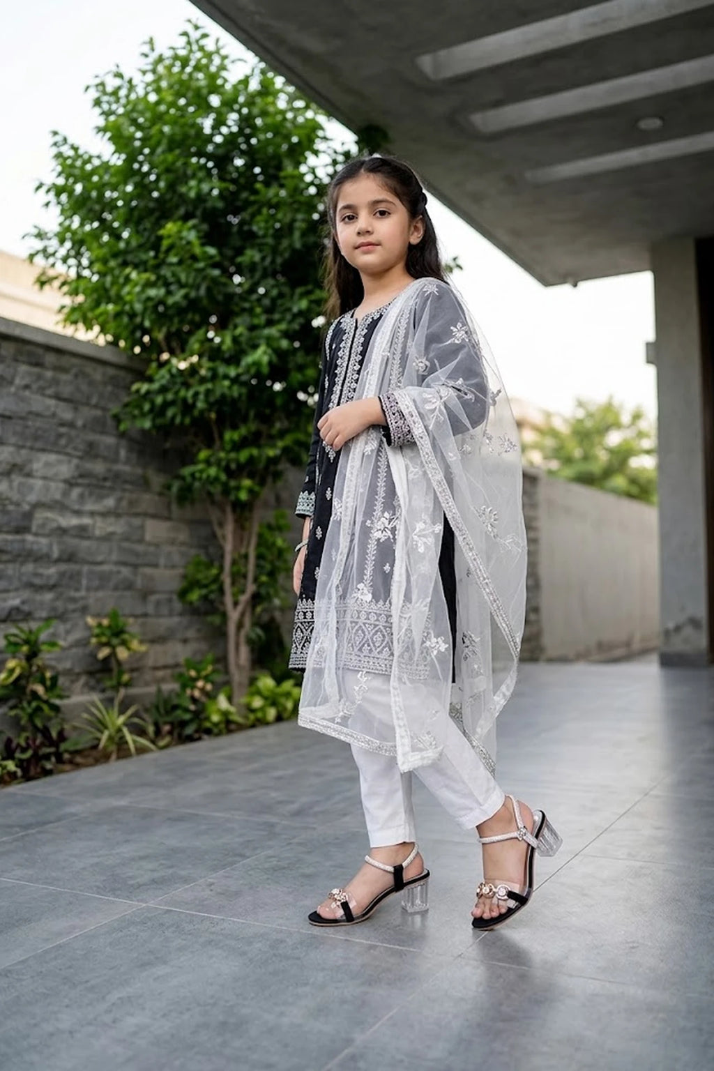 Girl Fancy Sandal Black 0721242