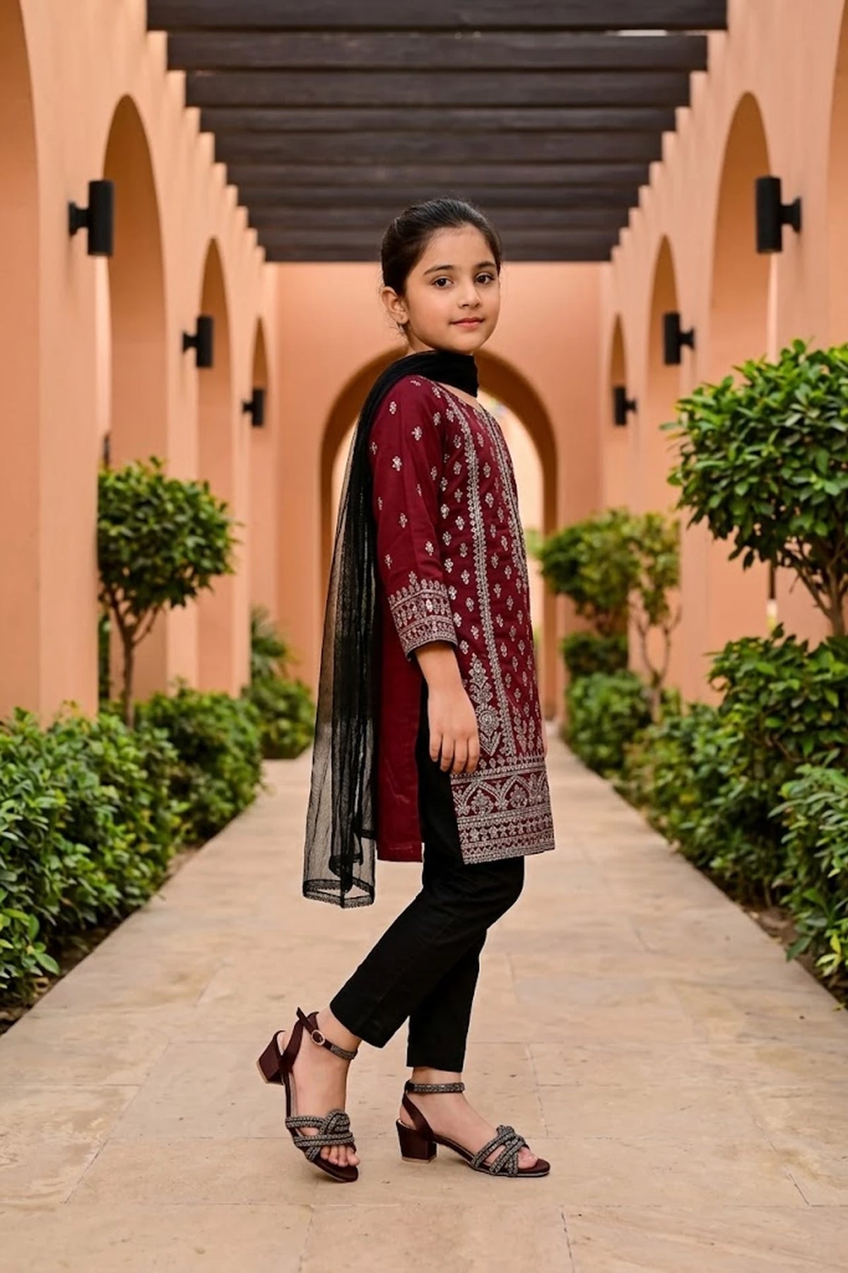 Girl Fancy Sandal Brown 0721188
