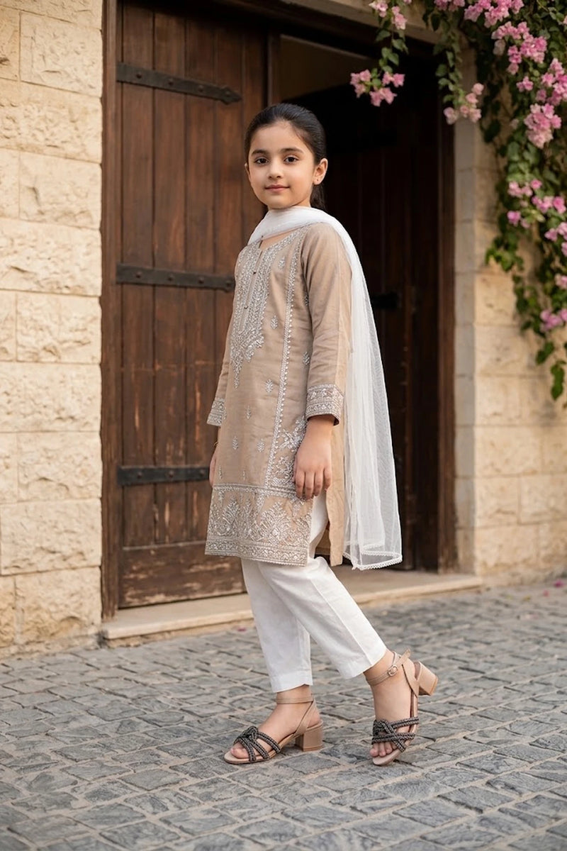 Girl Fancy Sandal Fawn 0721188