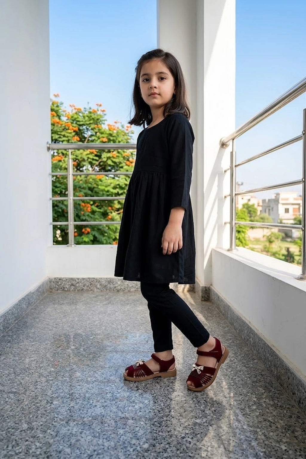 Girl Fancy Sandal Maroon 0721214
