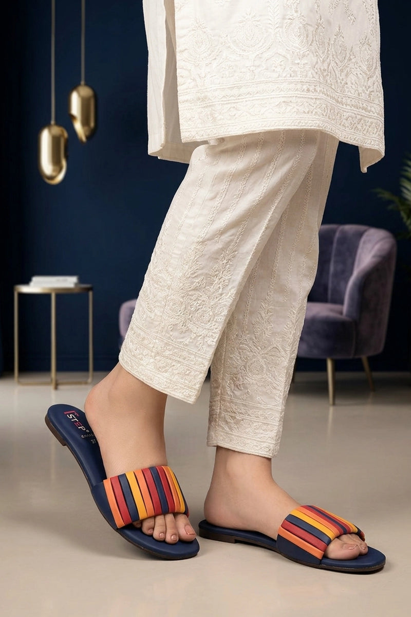 Gleam Blue Casual Flats 0411500