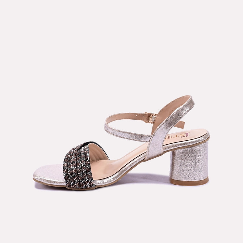 Gold Fancy Heel Sandals 0421492