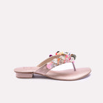 Womens Gold Fancy Slippers