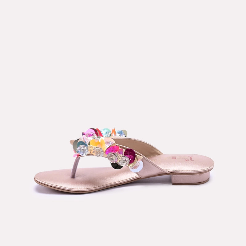 Gold Fancy Slippers for Women