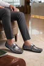 Gray Loafer Shoes 0130945