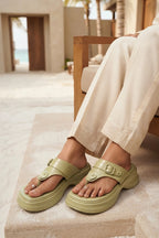 Green Chunky Flip Flops 0412902