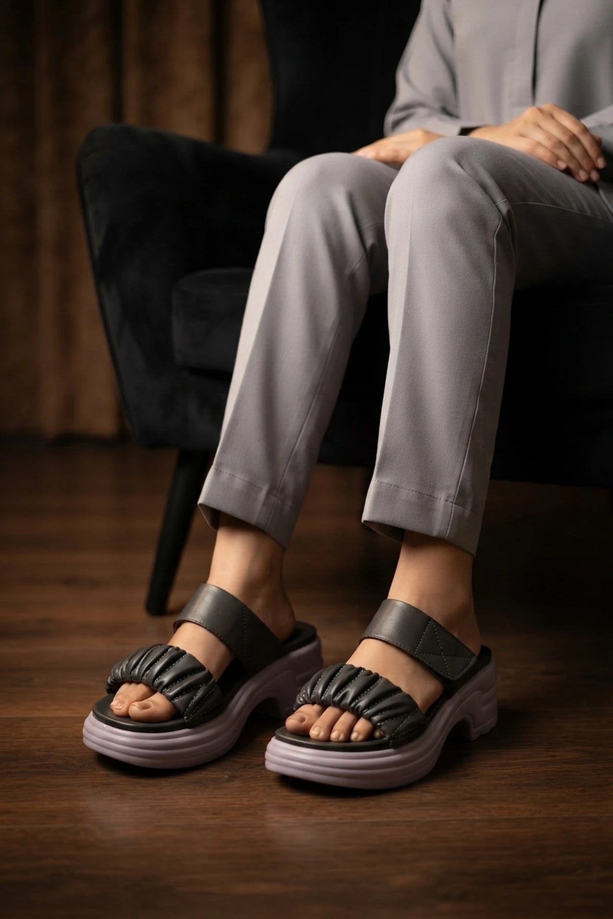 Grey Casual Slipper 0413354