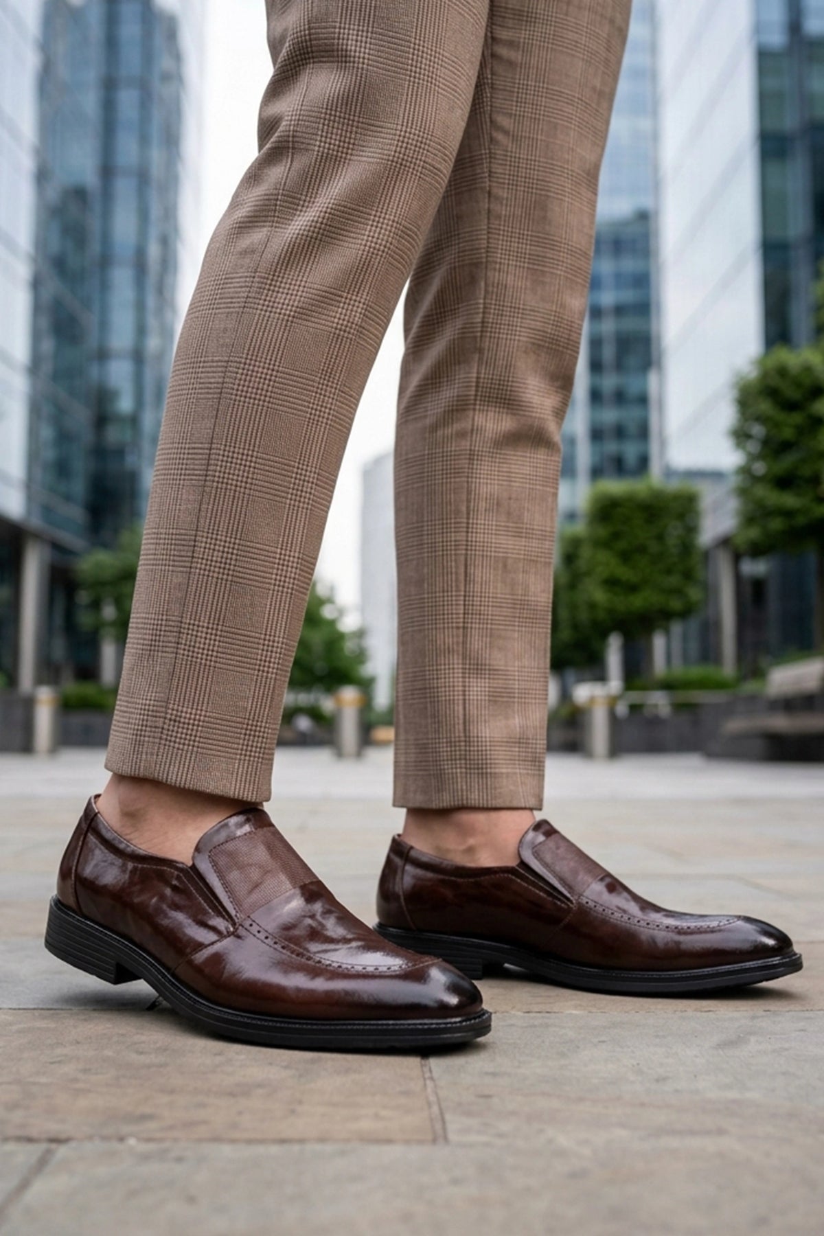 Hampton Brown Glossy Dress Shoes 0111240
