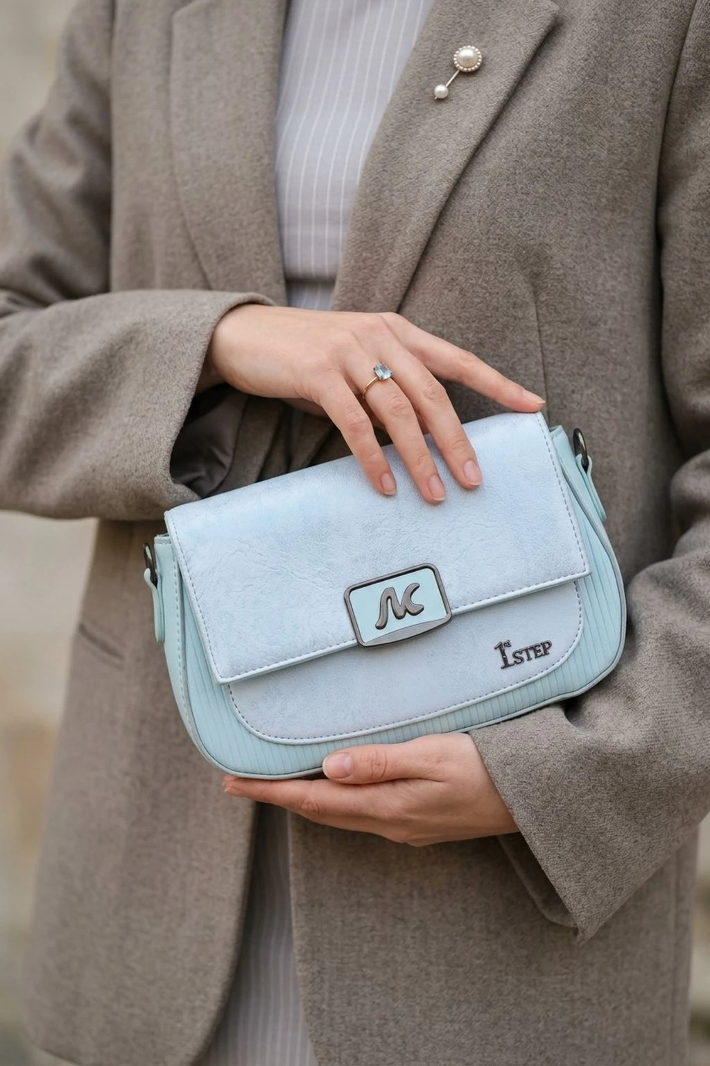 Hand Bag Light Blue 0322335