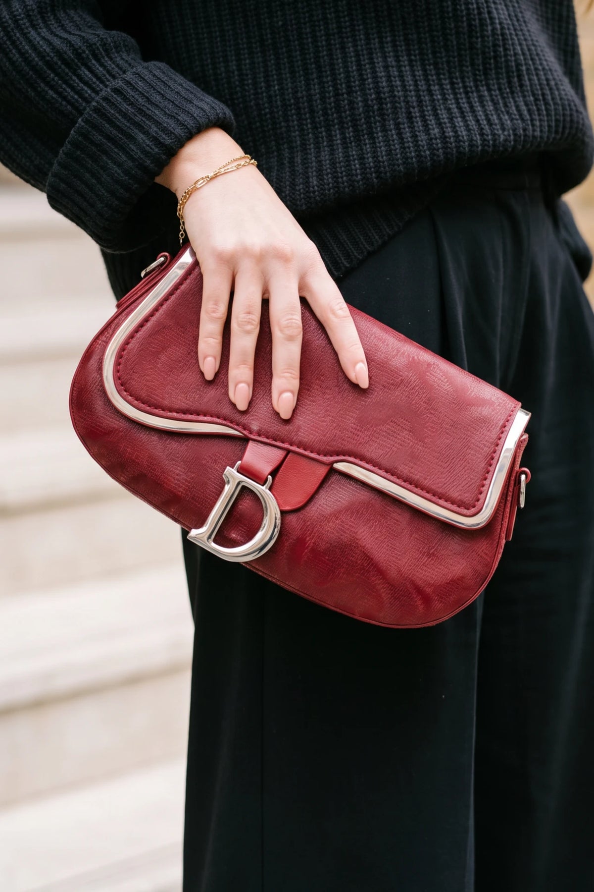 Hand Bag Maroon 0322325