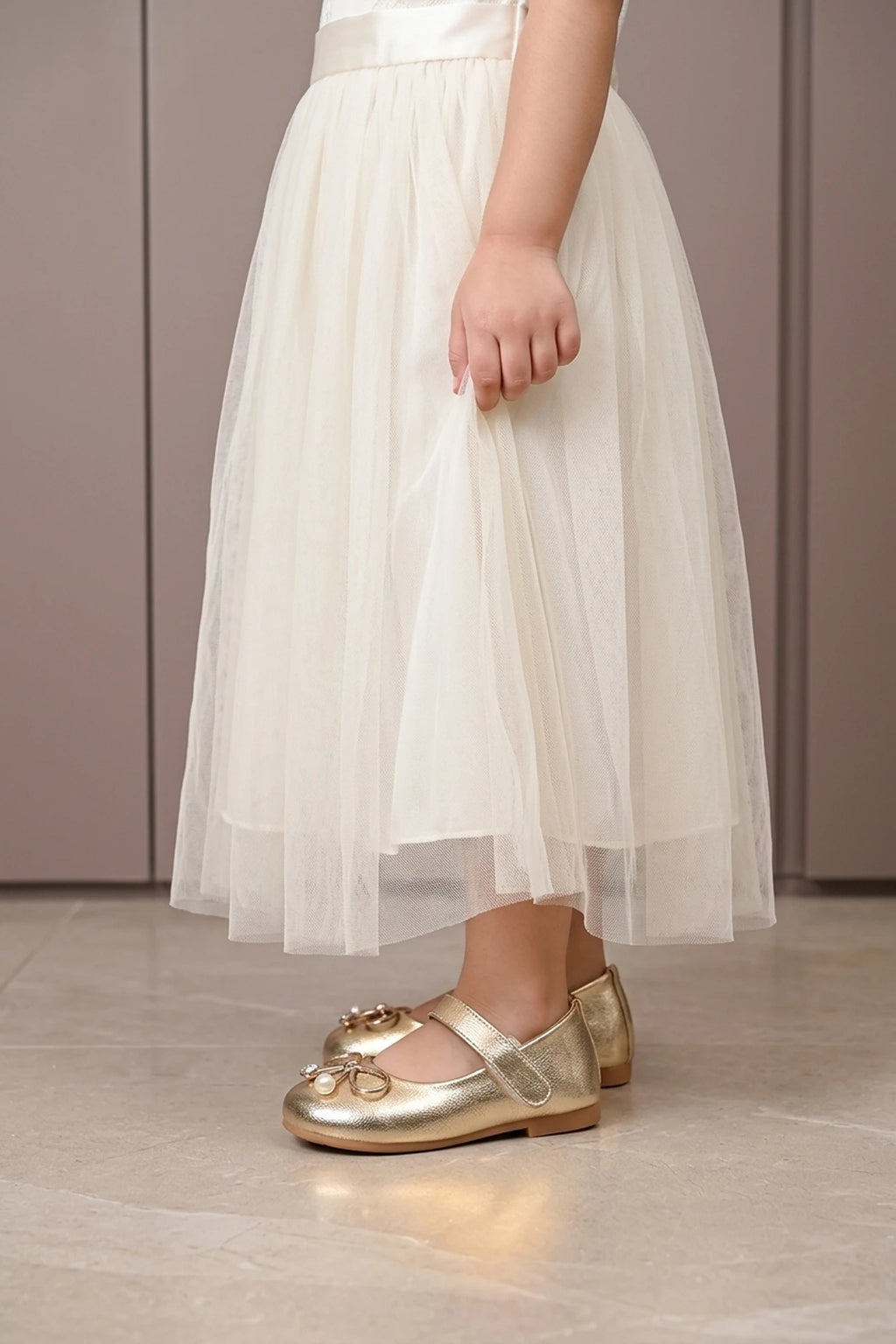 Girl Fancy Pumps Golden 0710671
