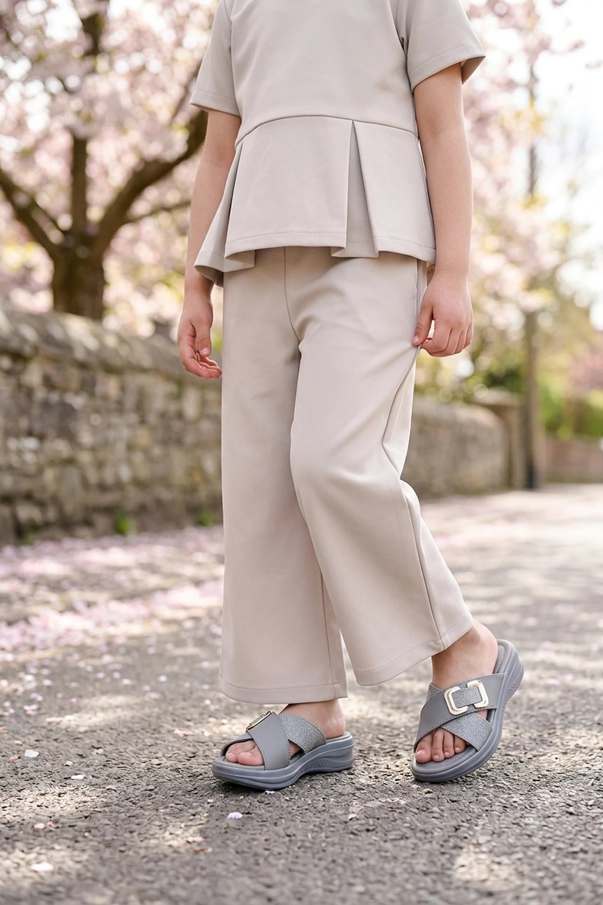 Girl Fancy Slipper Gray 0730405