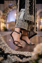 Isabella Black Fancy Heel Sandals 0421212