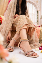 Isabella Gold Fancy Heel Sandals 0421212