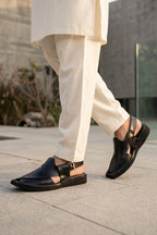 Kaptan Peshawari Sandal  Black 0141002