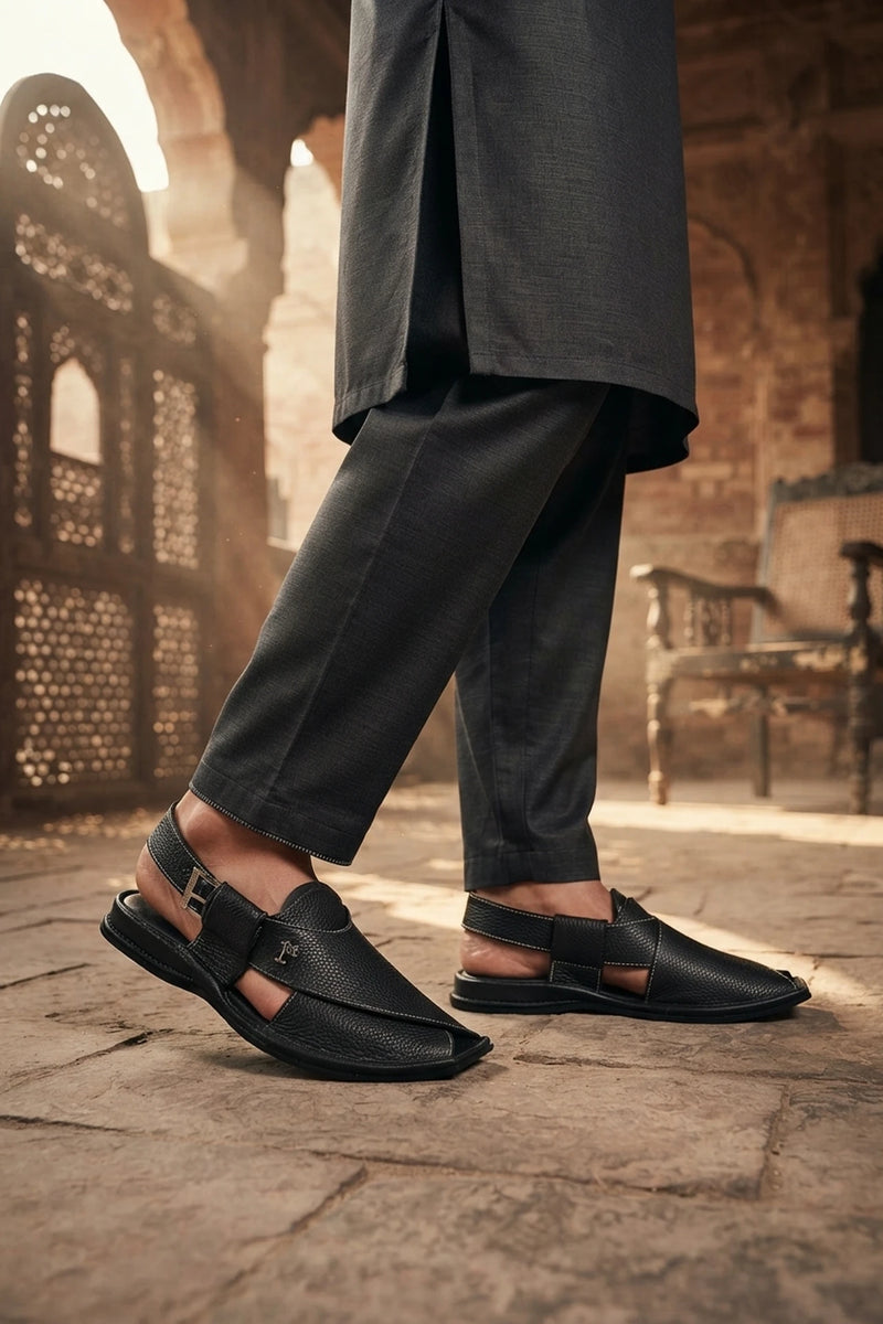 Kaptan Peshawri Sandal Black 0141040