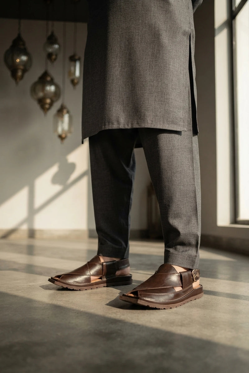 Kaptan Peshawri Sandal Brown 0140997