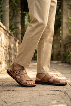 Khaki Casual Sandals For Men 0141194