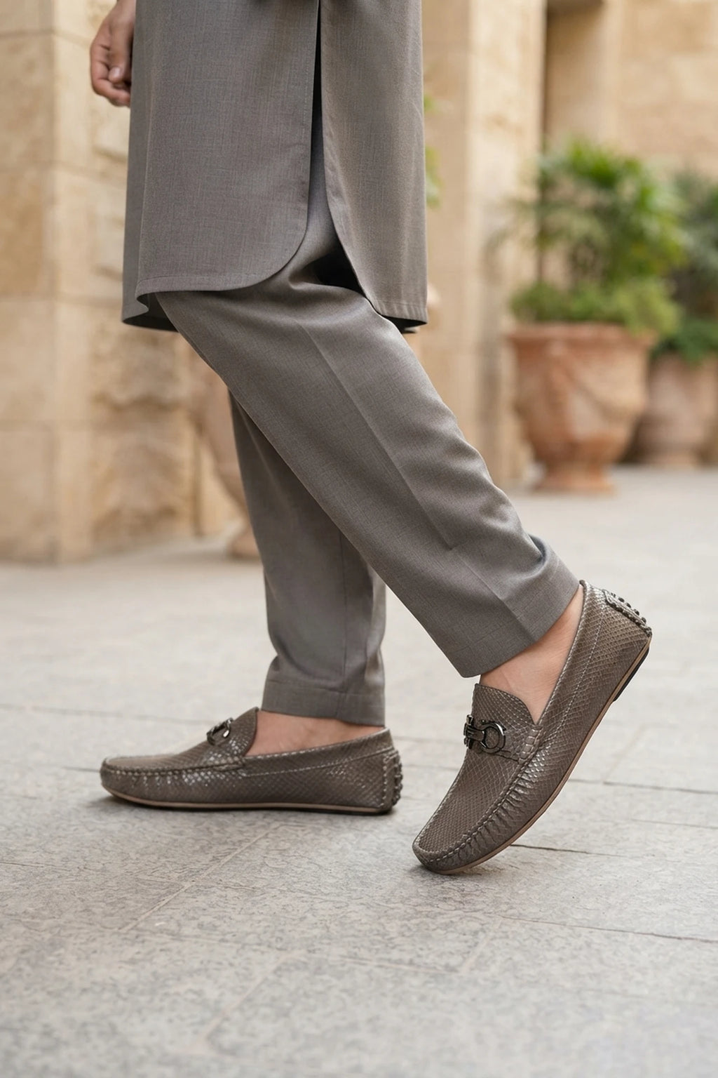 Khaki Loafer Shoes 0130936