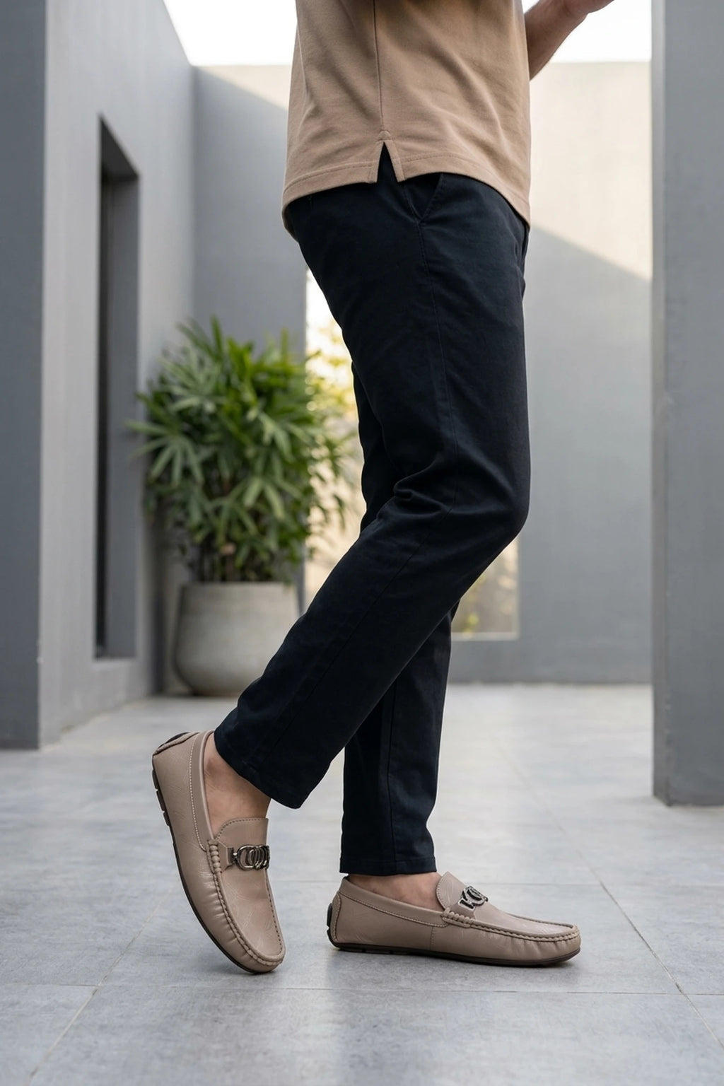 Khaki Loafer Shoes 0130949