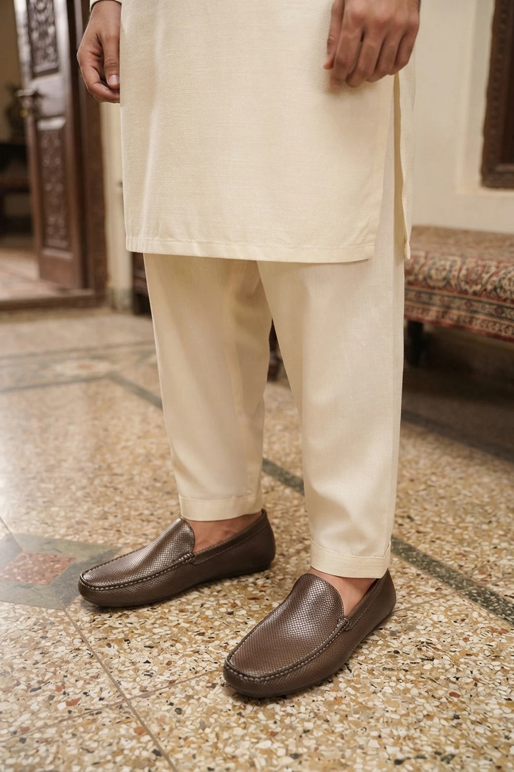 Khaki Loafer Shoes 0130973