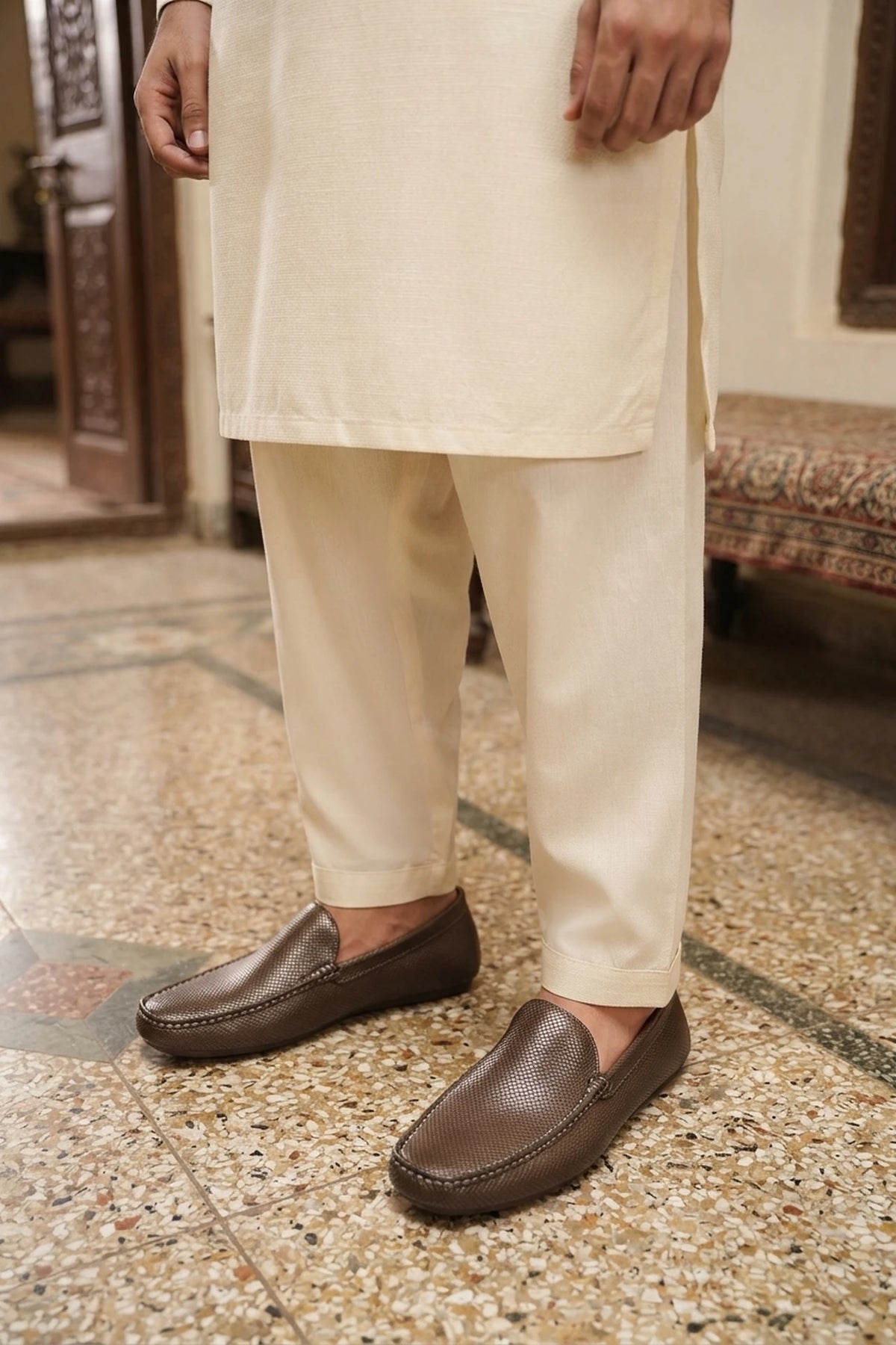 Khaki Loafer Shoes 0130973