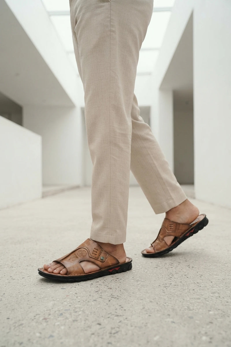 Khaki Mens Casual Slippers 0151144