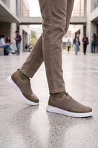 Khaki Mens Slip On Sneakers 0120608