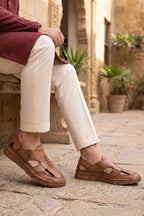 Khaki Roman Sandals For Men 0141190