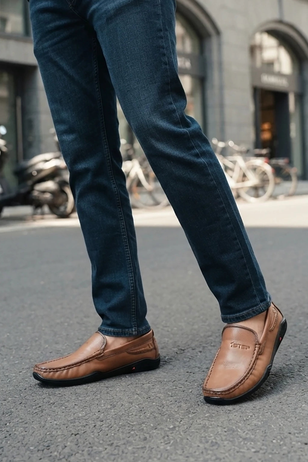 Khaki Slip on Loafers 0160534