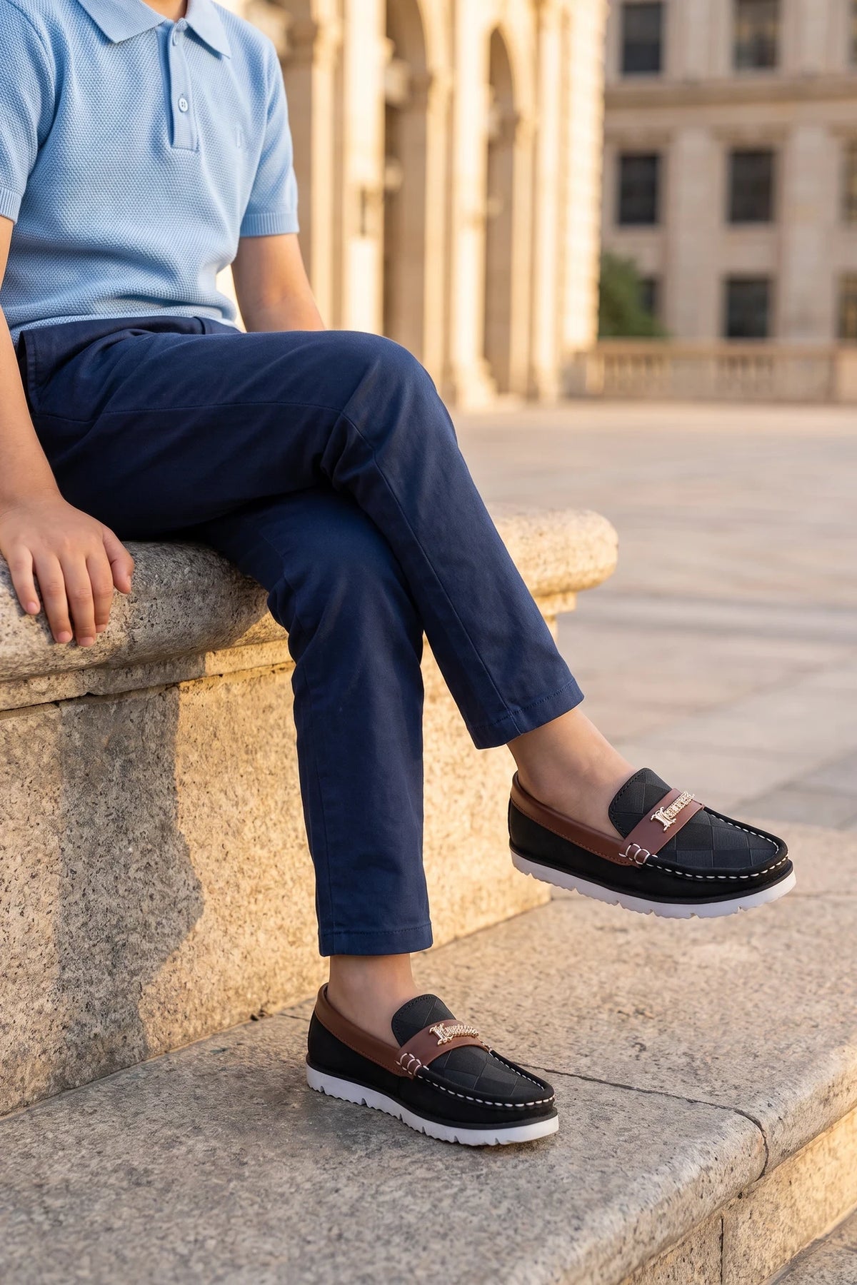 Boy Kids Black Loafer Shoes 0610529