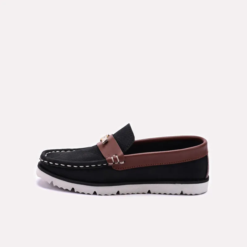 Boys Black Loafer Shoes