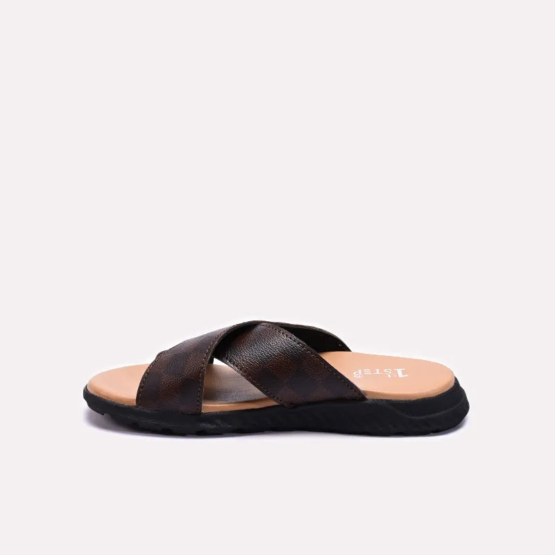 Brown Casual Slippers Boys