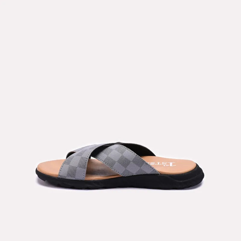 Boys Gray Casual Slippers